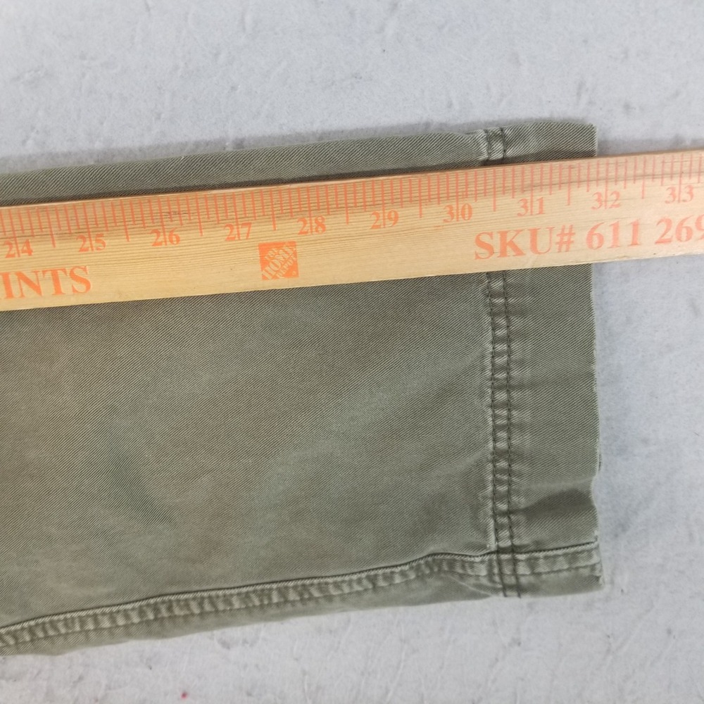 Abercrombie & Fitch Cargo Pants Mens 32 Olive Green Loose Multi-Pocket Cotton - Picture 9 of 10